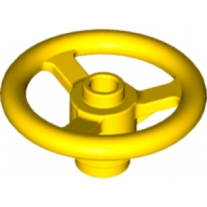 technic stuur klein 3 noppen diameter yellow